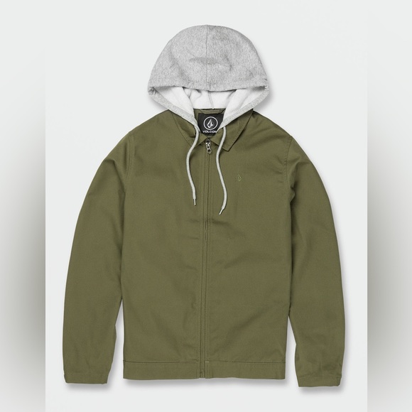 Volcom "Warren" Jacket Green Hooded Jacket Small Excellent Condition - Picture 3 of 9